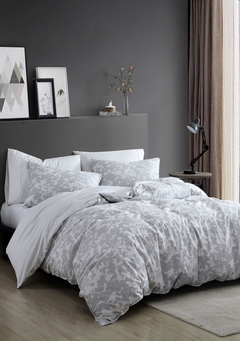 Merrion 3-Piece Geometric Organic Cotton Duvet Cover Set