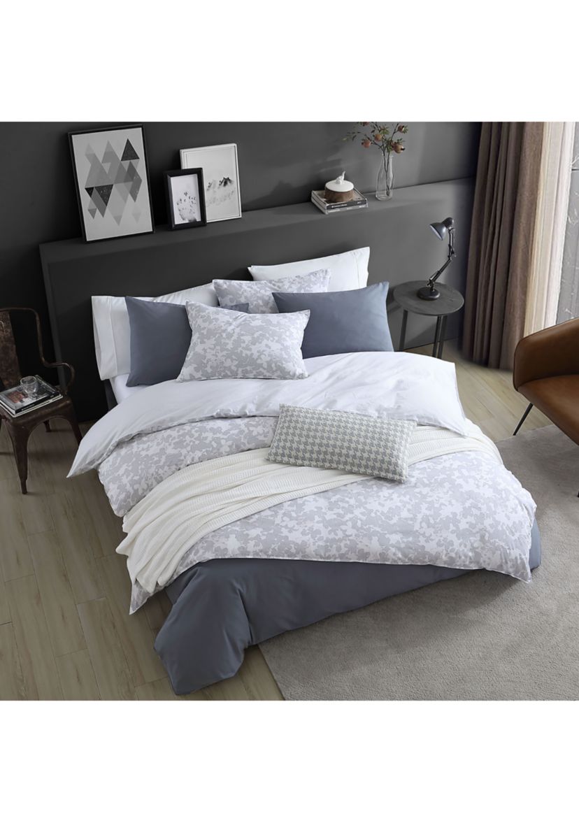 Merrion 3-Piece Geometric Organic Cotton Duvet Cover Set