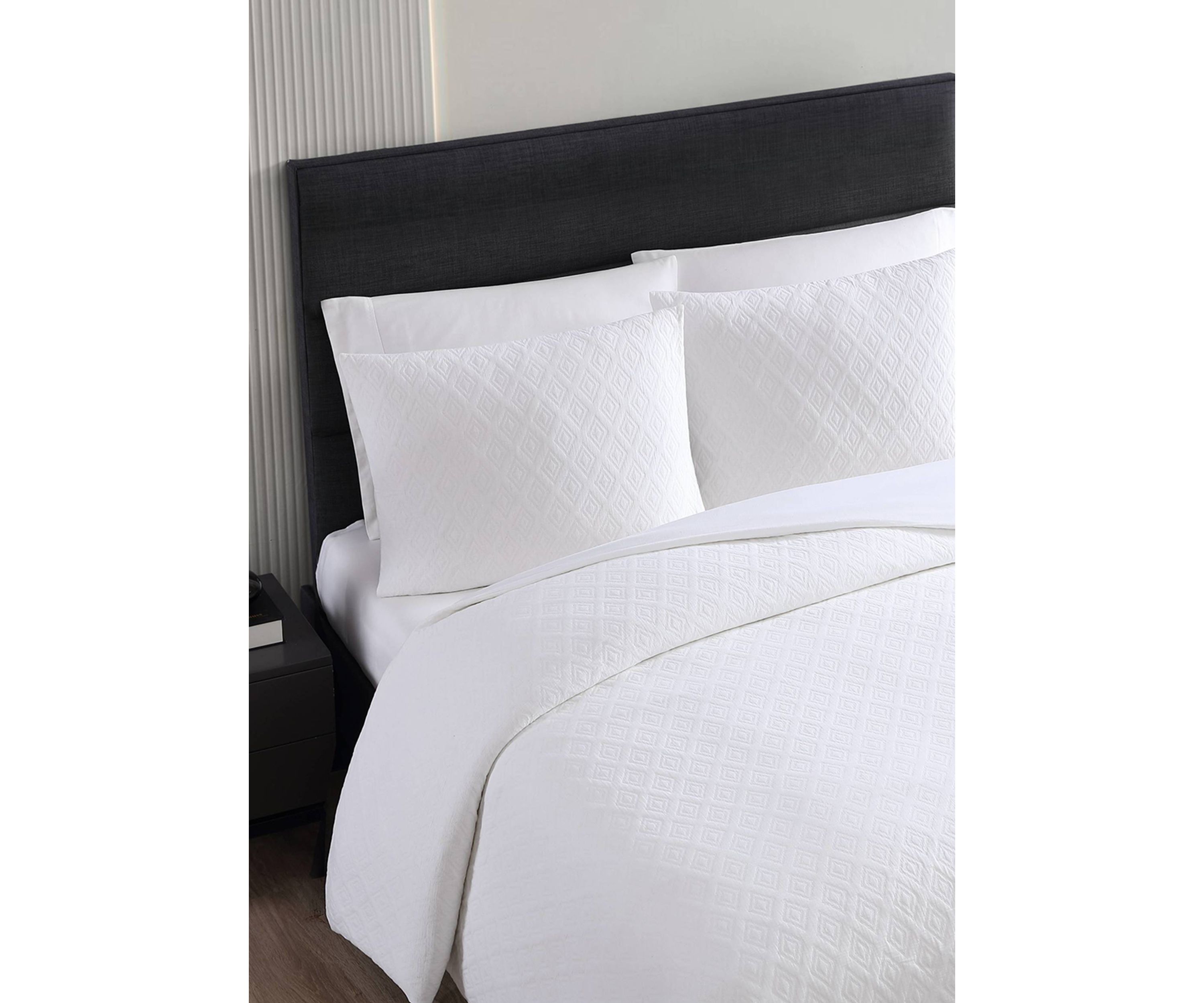 Double Diamond 3-Piece Cotton Blend Duvet Cover Set