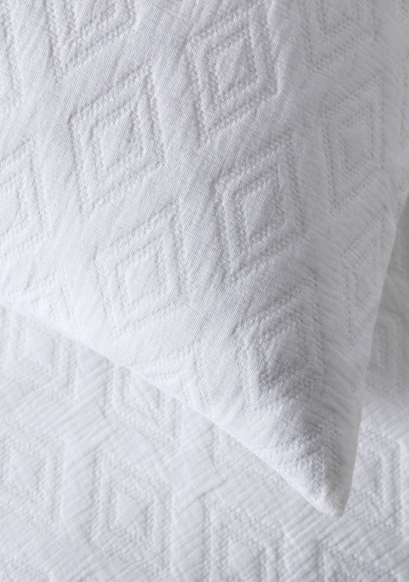 Double Diamond 3-Piece Cotton Blend Duvet Cover Set