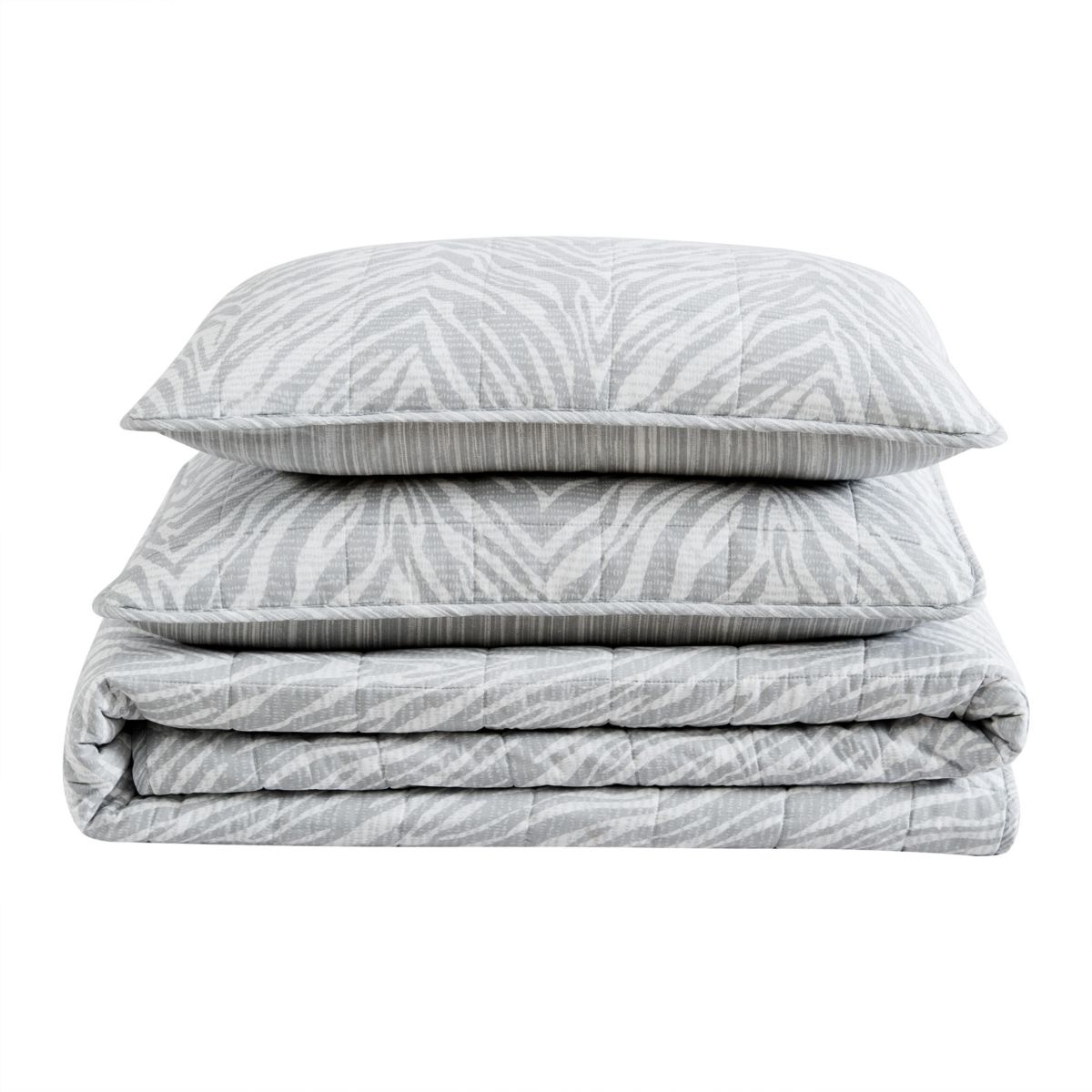 Urban Zebra Cotton Quilt-Sham Set