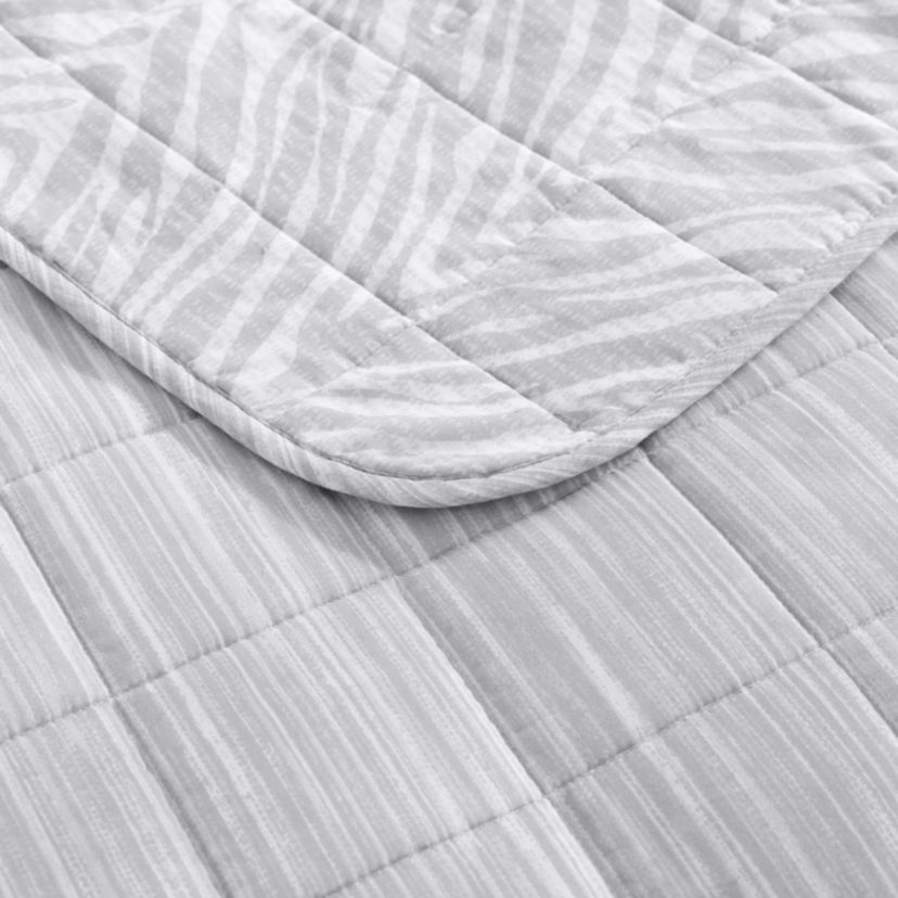 Urban Zebra Cotton Quilt-Sham Set