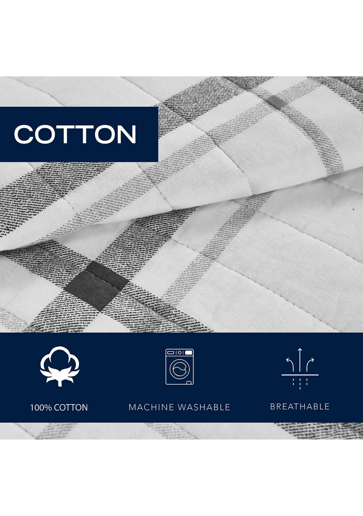 Fleetville 3-Piece Cotton Quilt Set