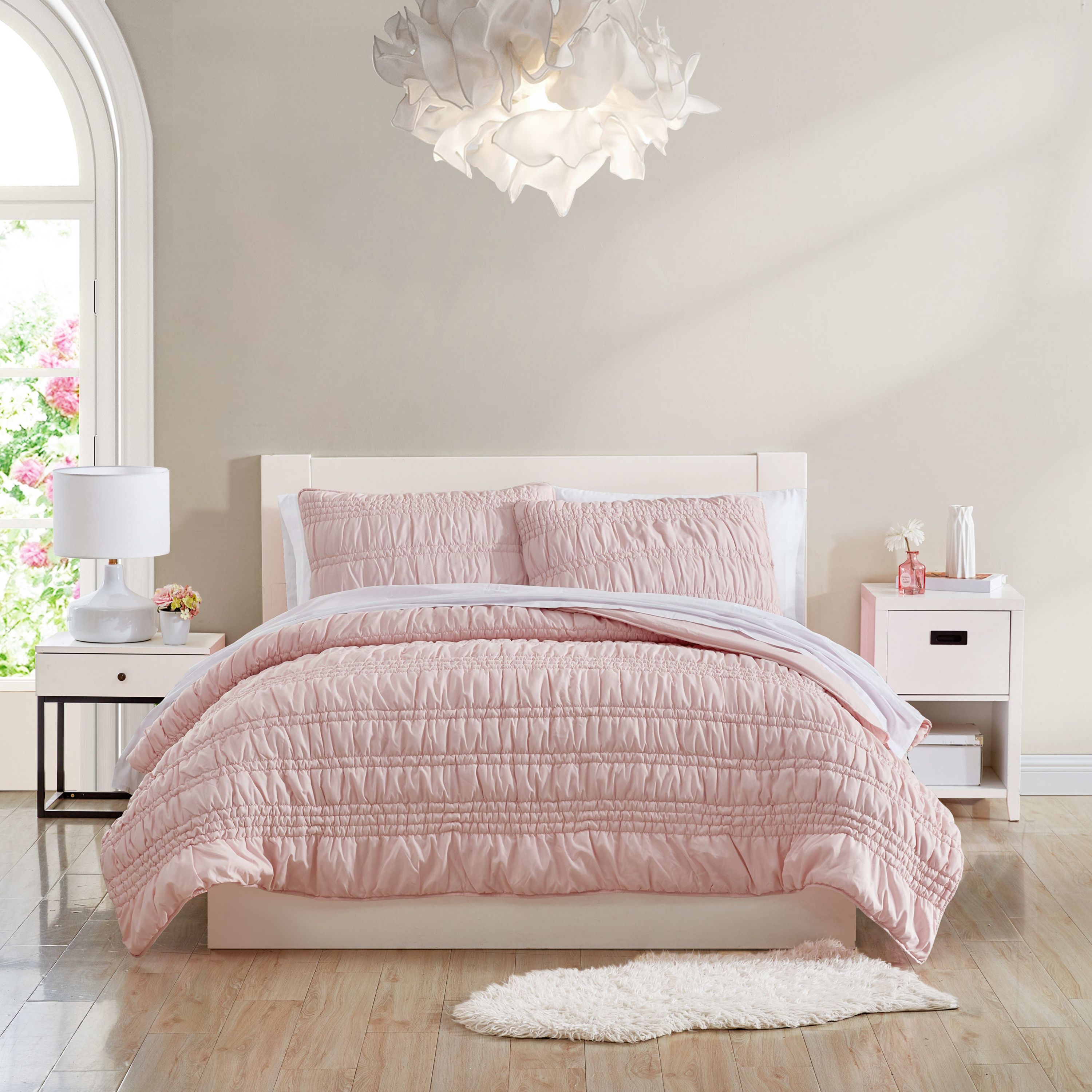 Scrunch Stripe Microfiber Quilt-Sham Set