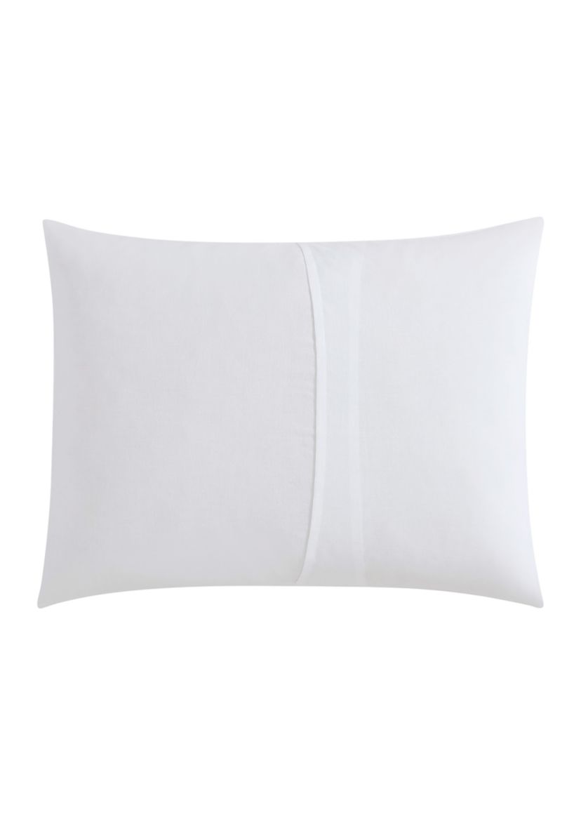 Solid Textured Pleats 3-Piece Cotton Duvet Cover Set