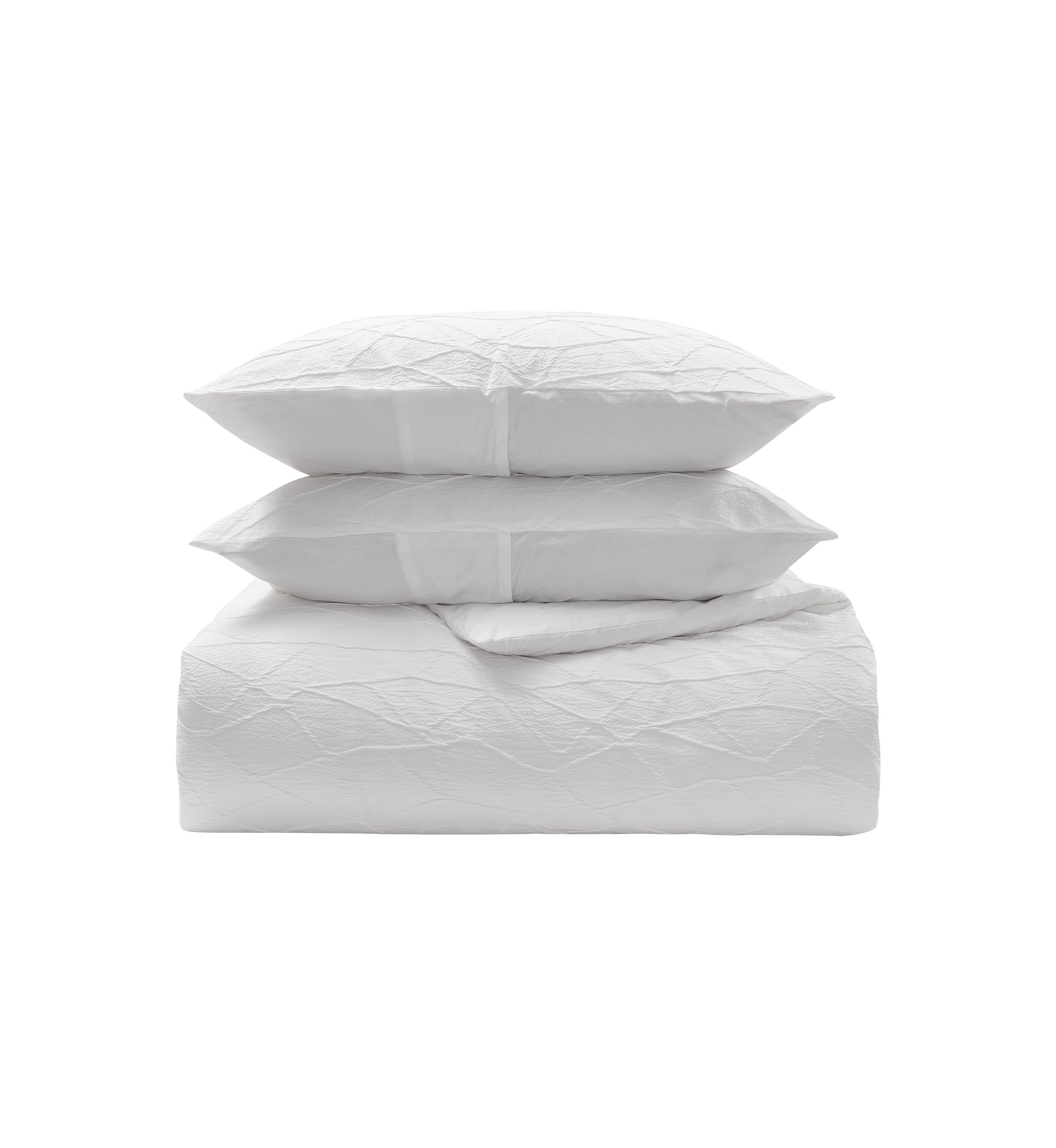 Abstract Crinkle 3-Piece Cotton Blend Duvet Cover Set
