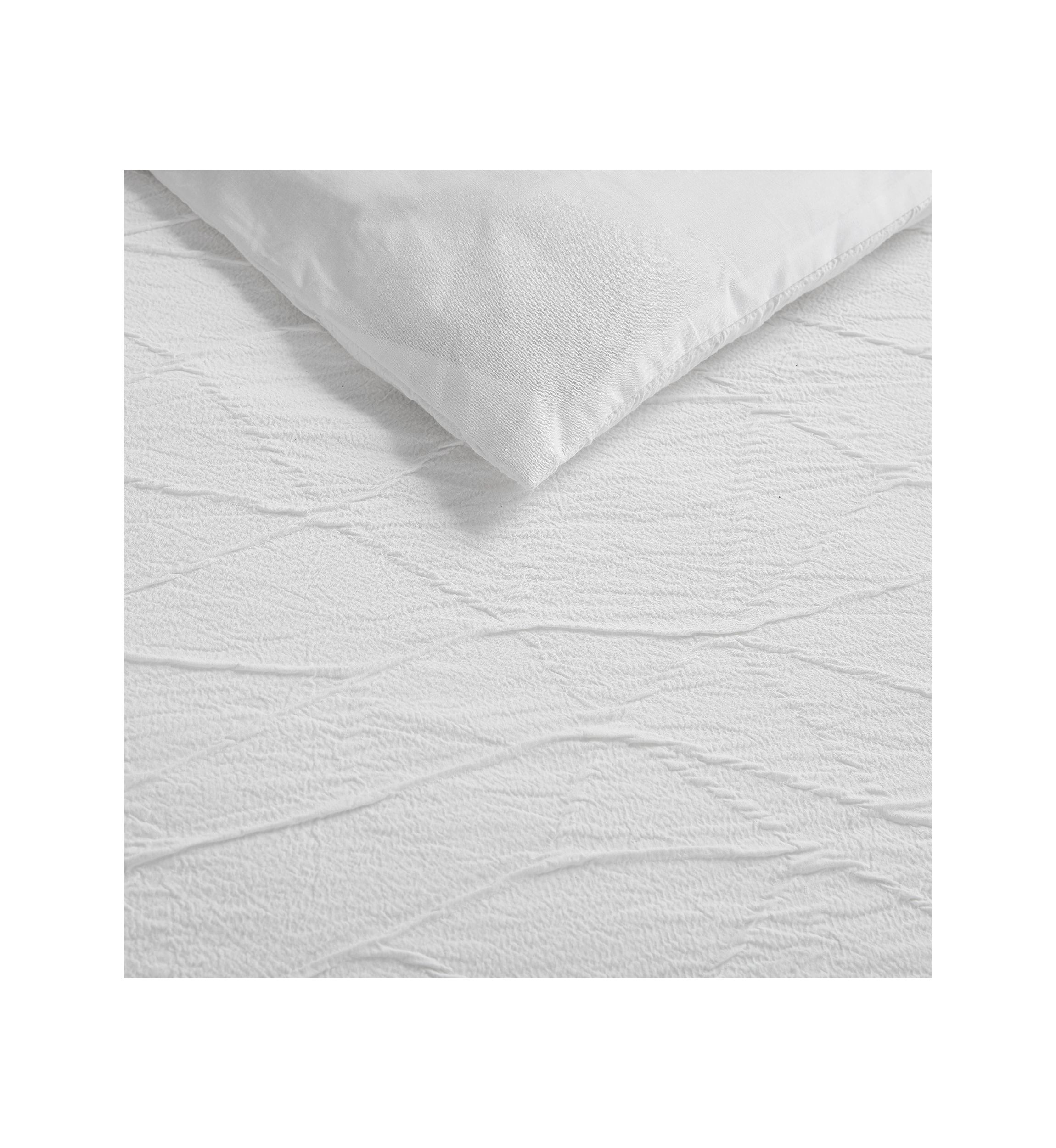 Abstract Crinkle 3-Piece Cotton Blend Duvet Cover Set