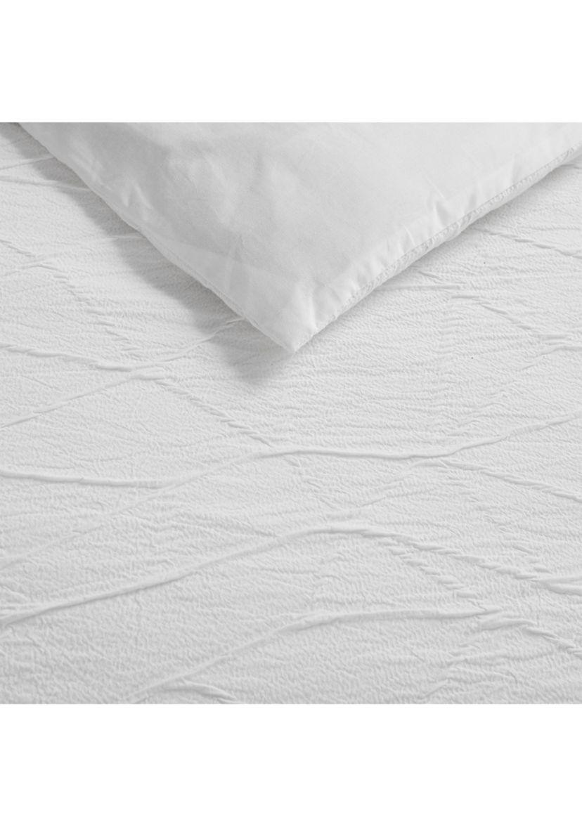 Abstract Crinkle 3-Piece Cotton Blend Duvet Cover Set