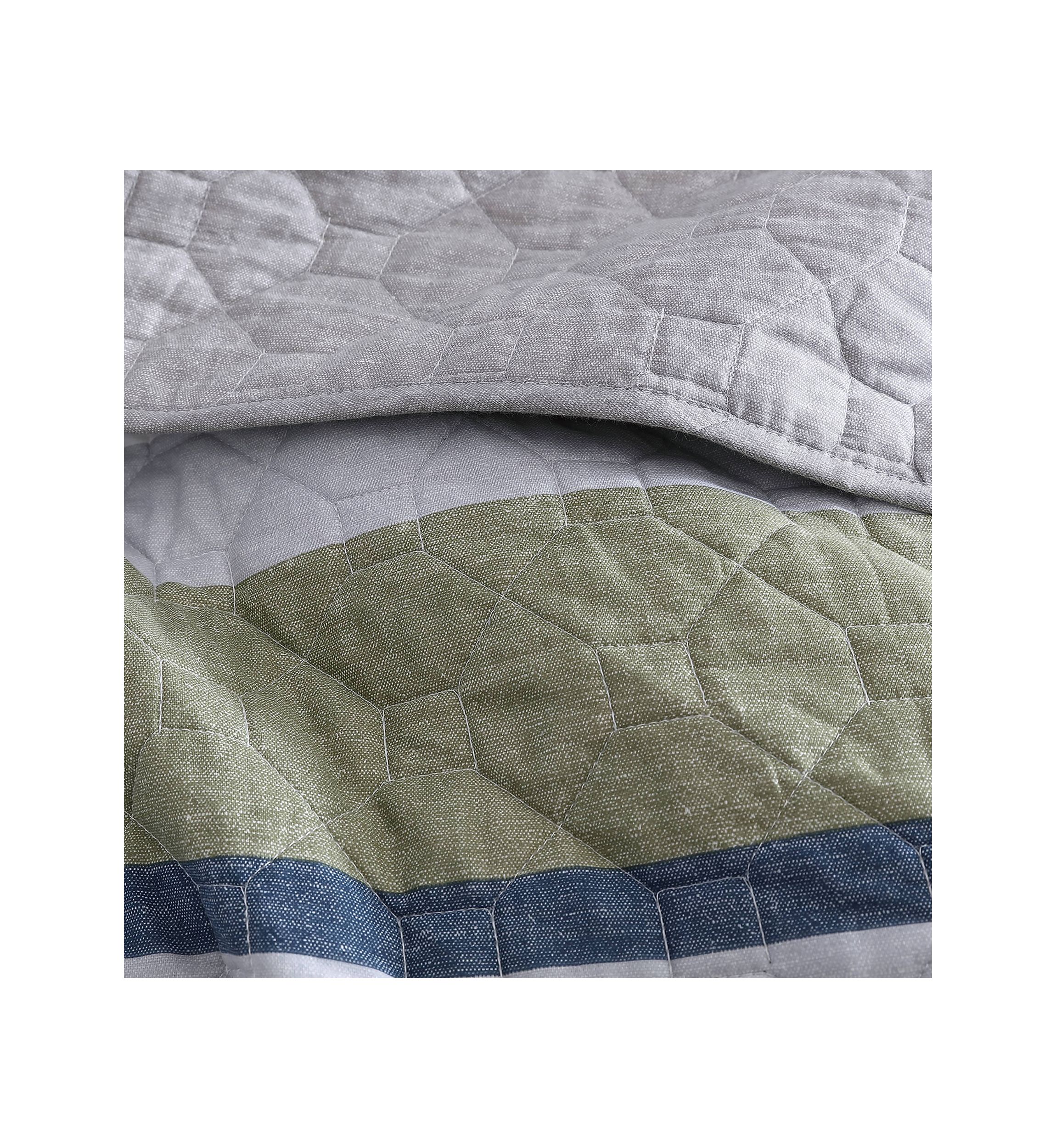 Salmon Ladder 100% Cotton- 3 Piece- Reversible Quilt Set