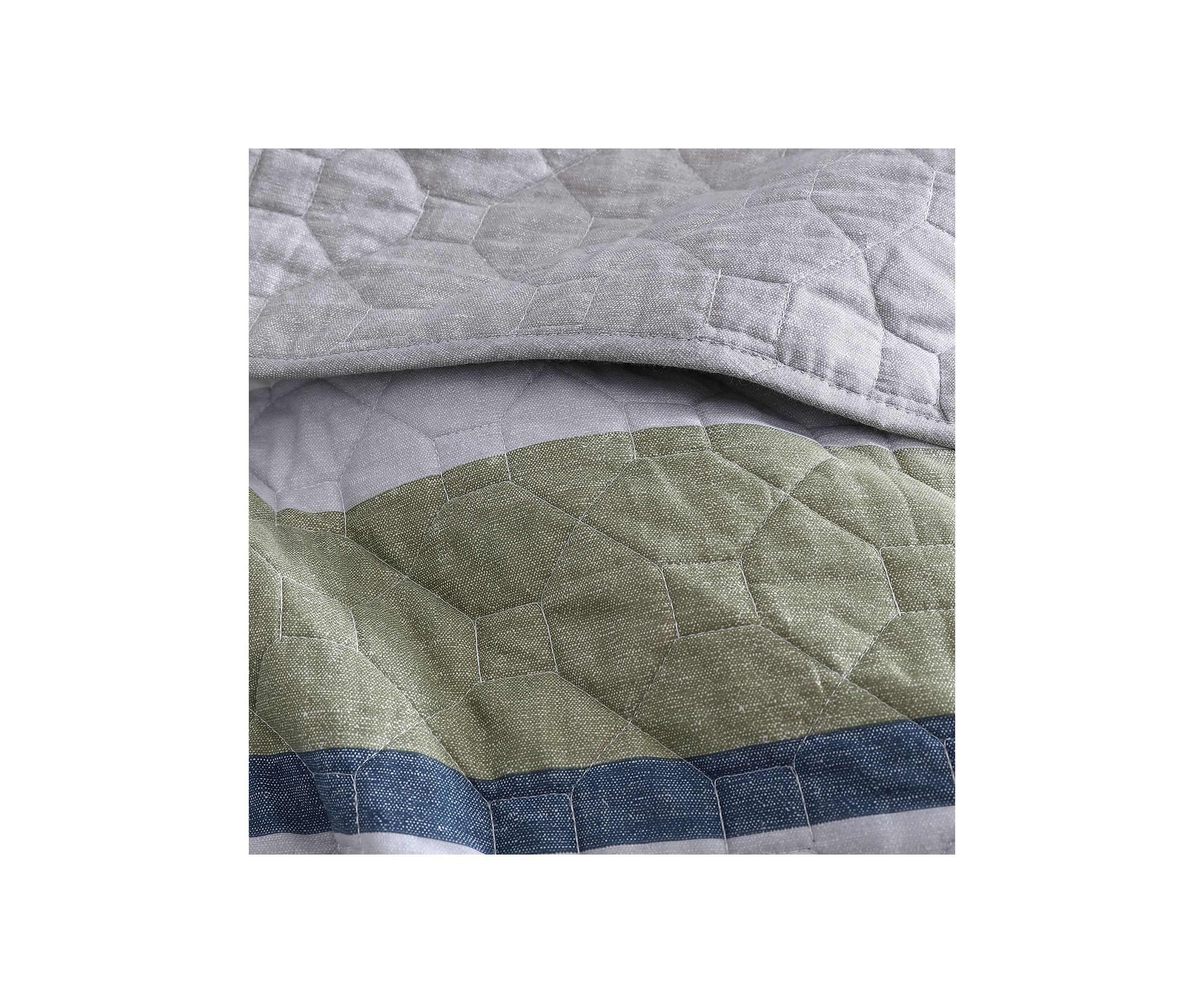 Salmon Ladder 100% Cotton- 2 Piece- Reversible Quilt Set