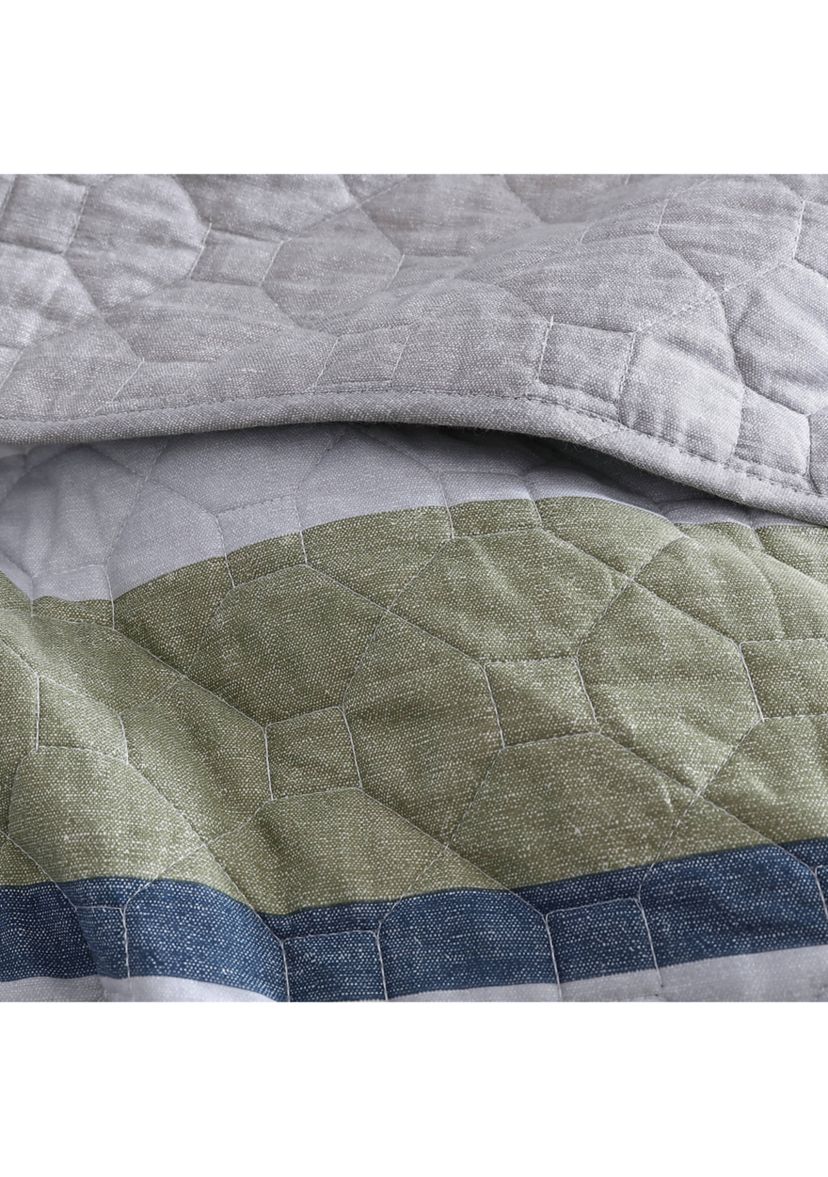 Salmon Ladder 100% Cotton- 2 Piece- Reversible Quilt Set