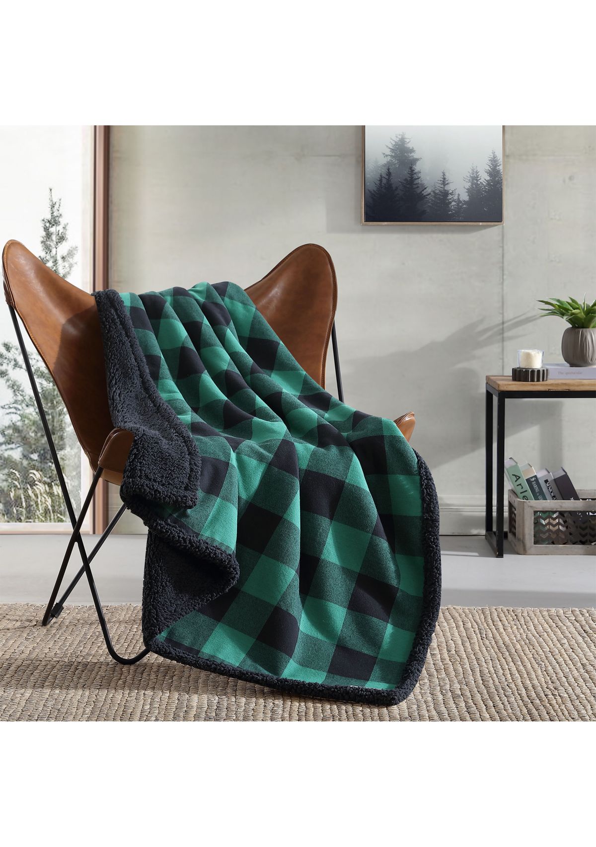 Cabin Plaid Cotton Throw Blanket