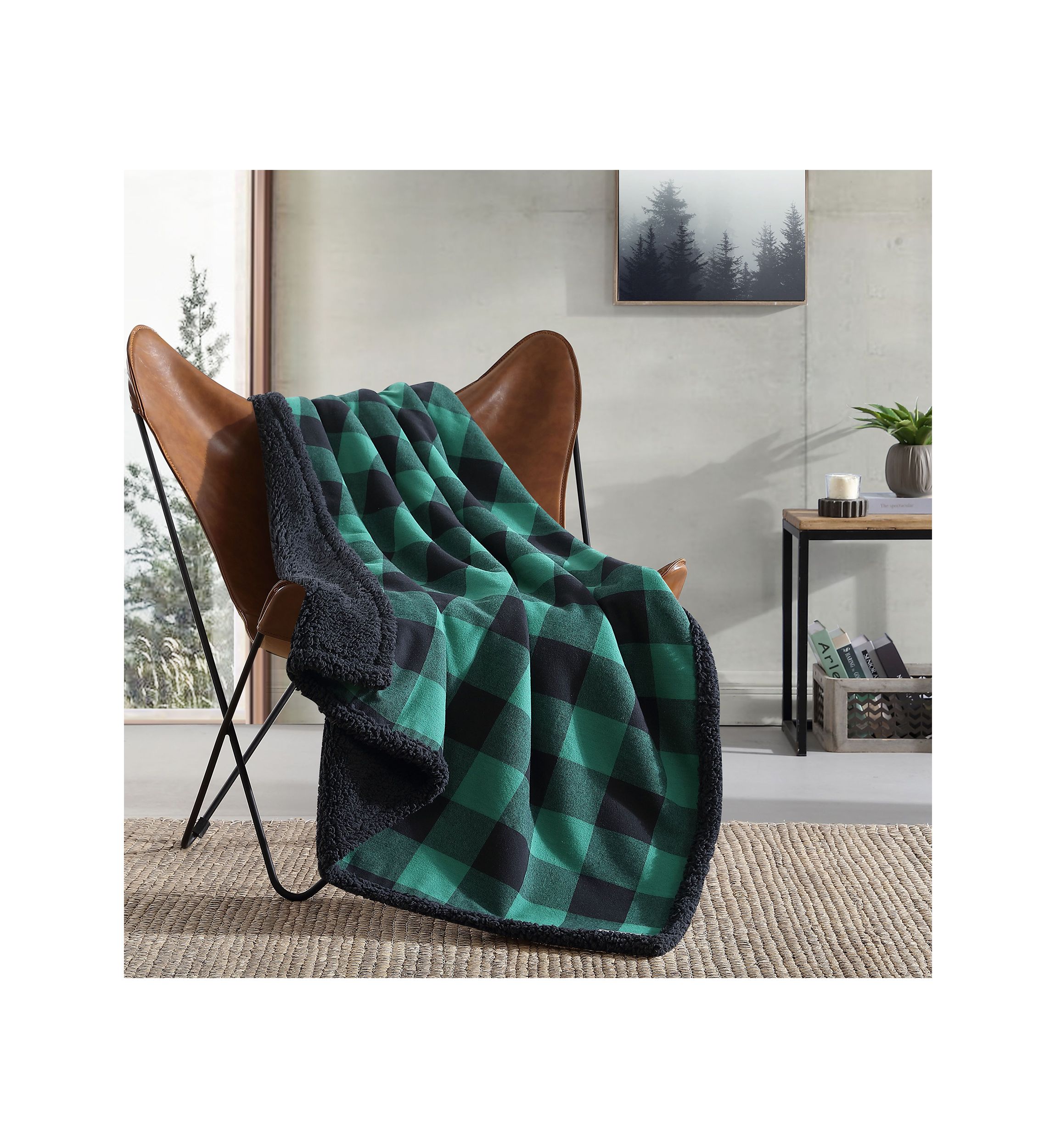 Cabin Plaid Cotton Throw Blanket