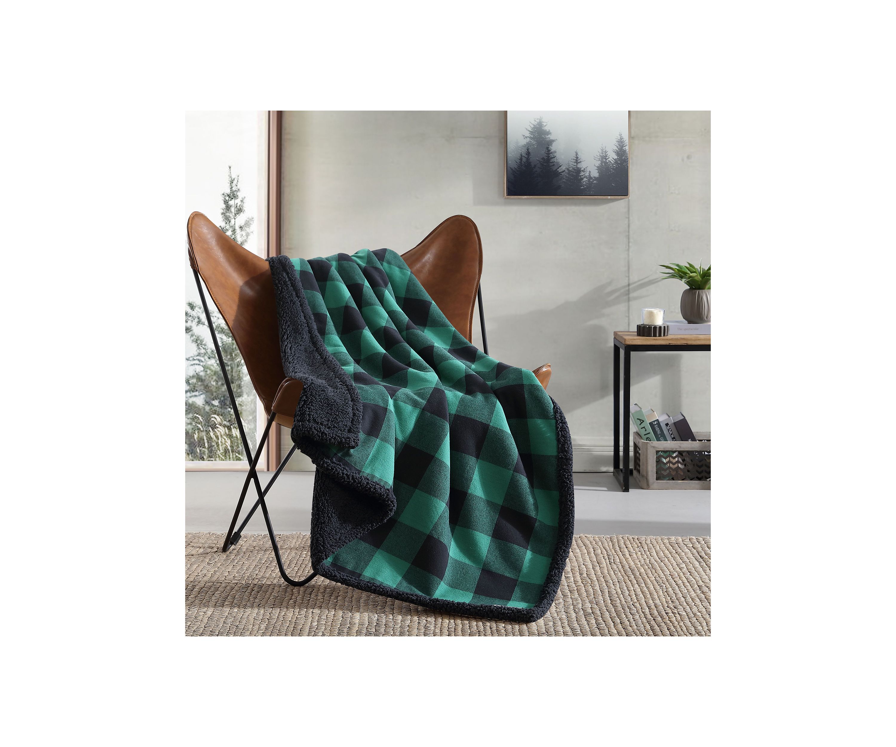 Cabin Plaid Cotton Throw Blanket