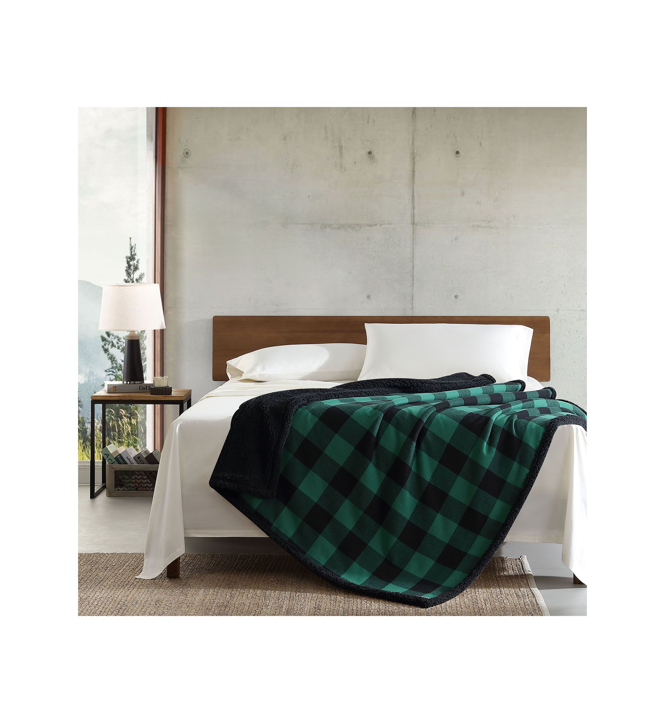 Cabin Plaid Cotton Throw Blanket