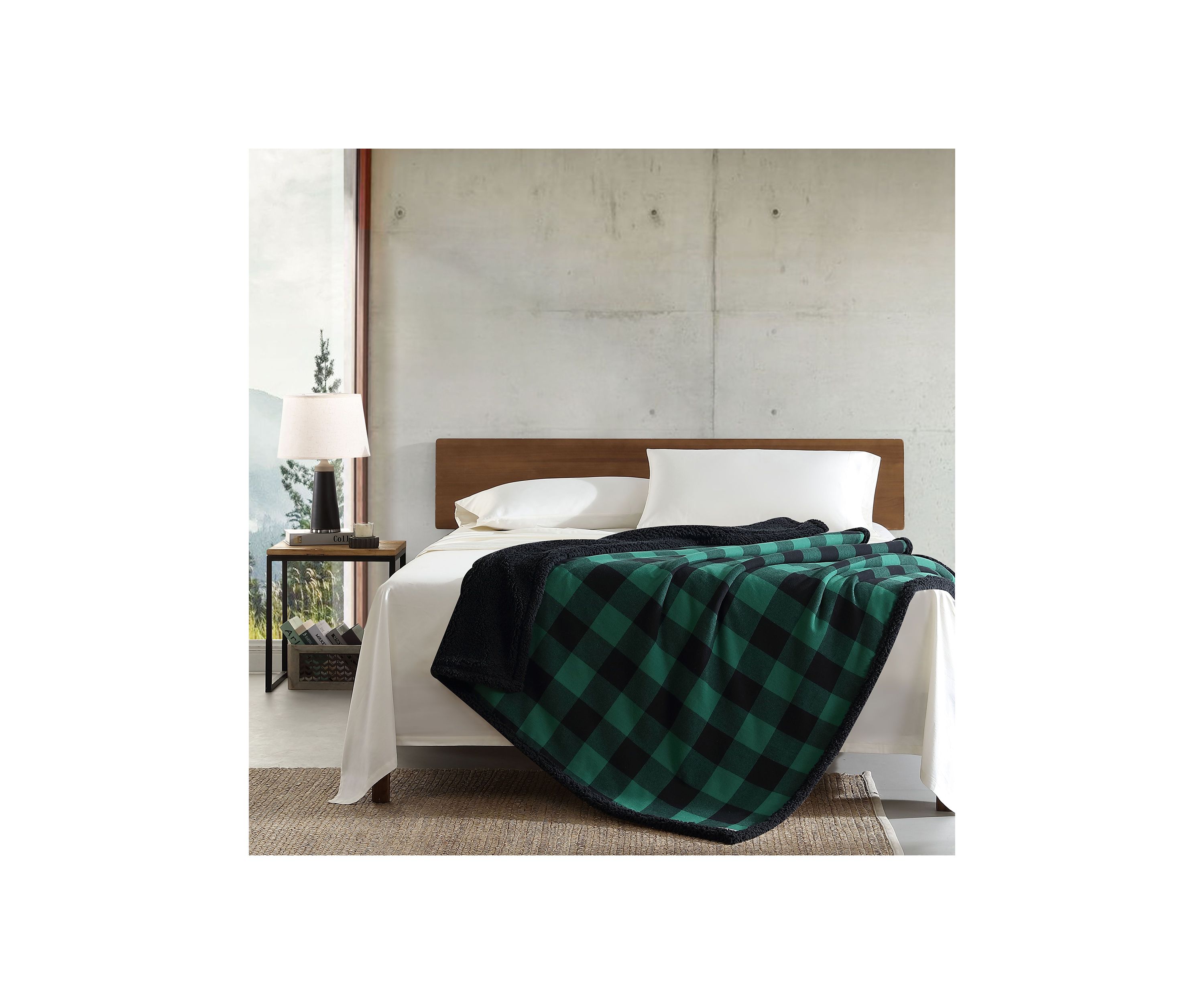 Cabin Plaid Cotton Throw Blanket