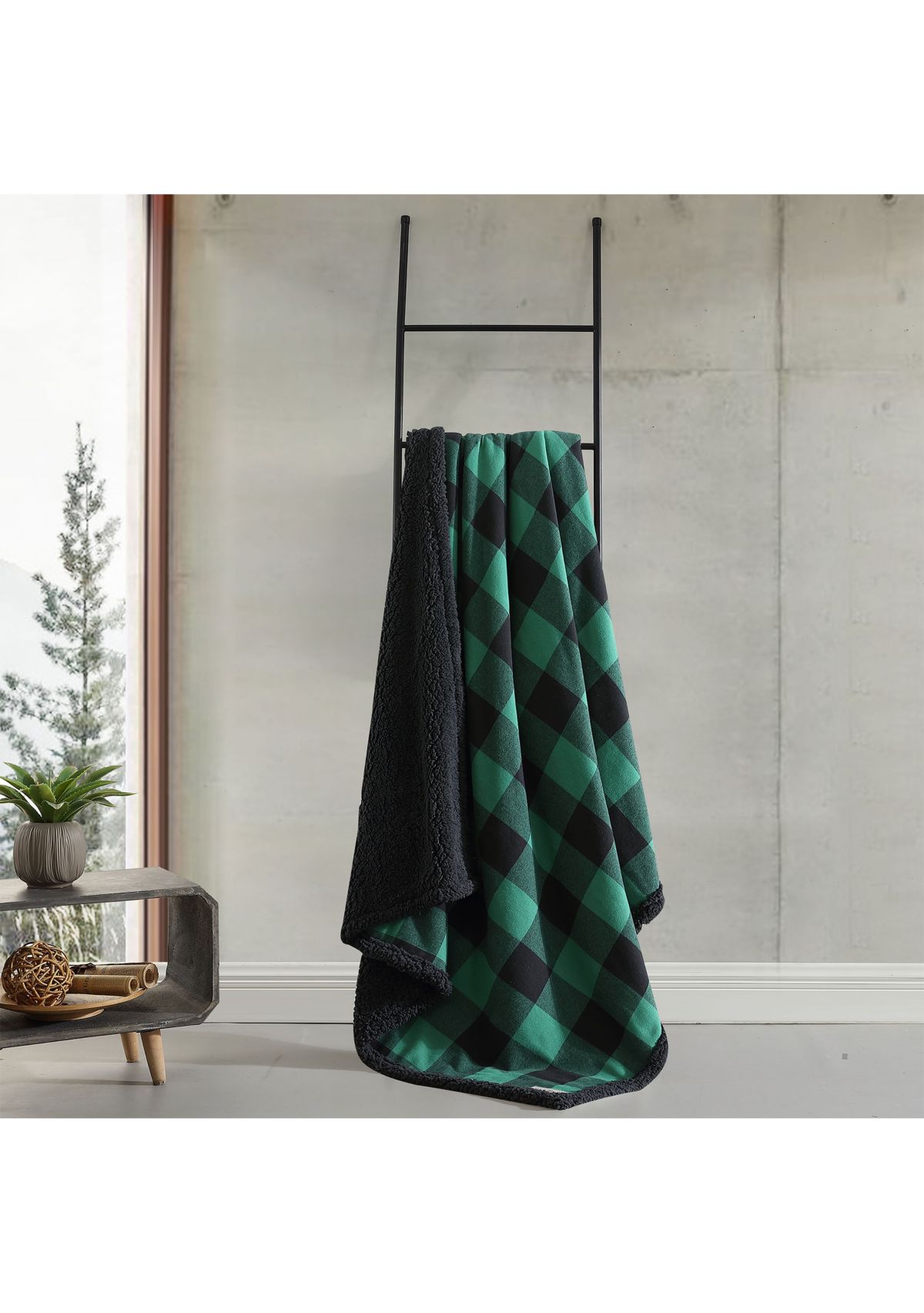 Cabin Plaid Cotton Throw Blanket