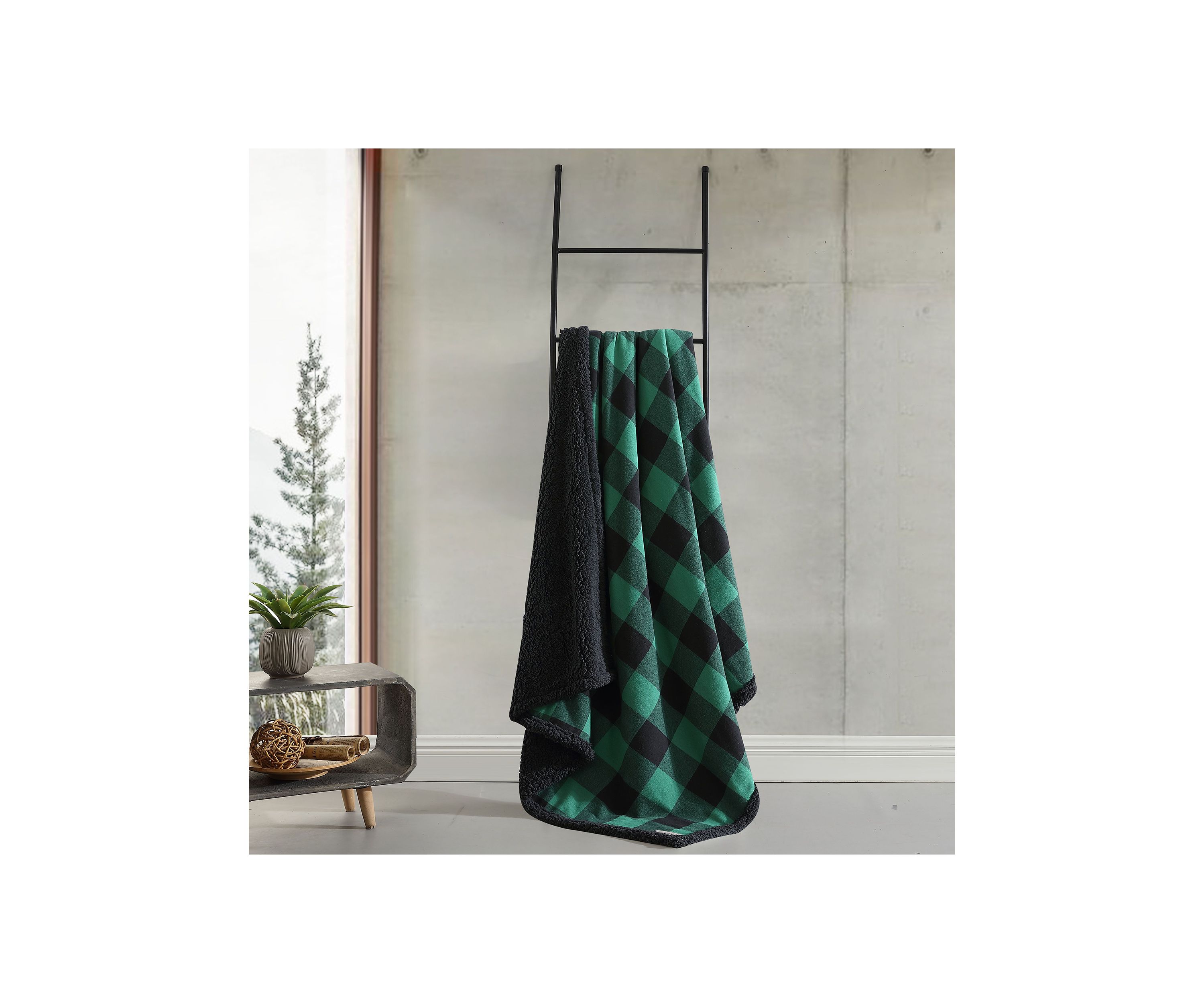 Cabin Plaid Cotton Throw Blanket