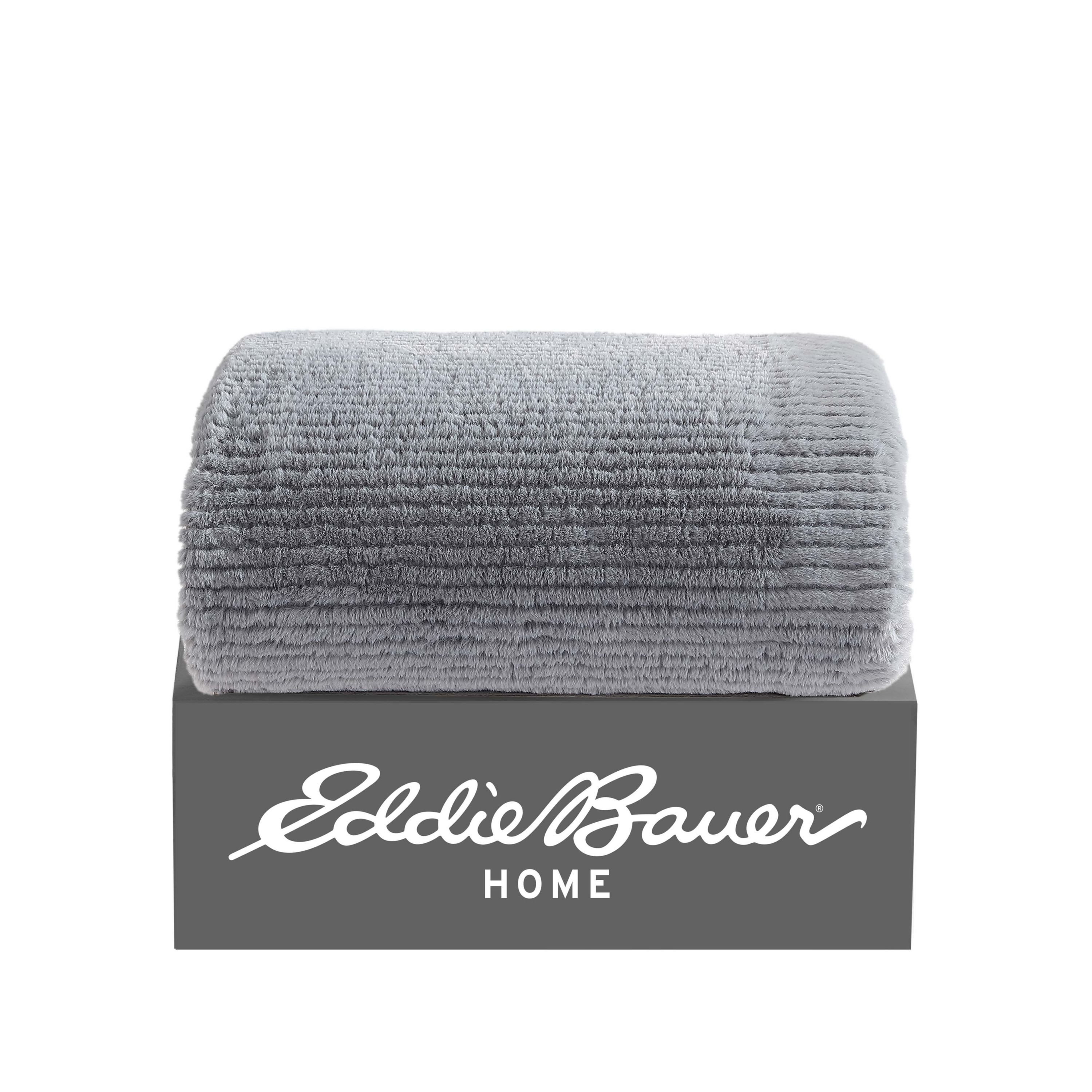 Ribbed Texture Stripe Solid Microfiber Throw Blanket
