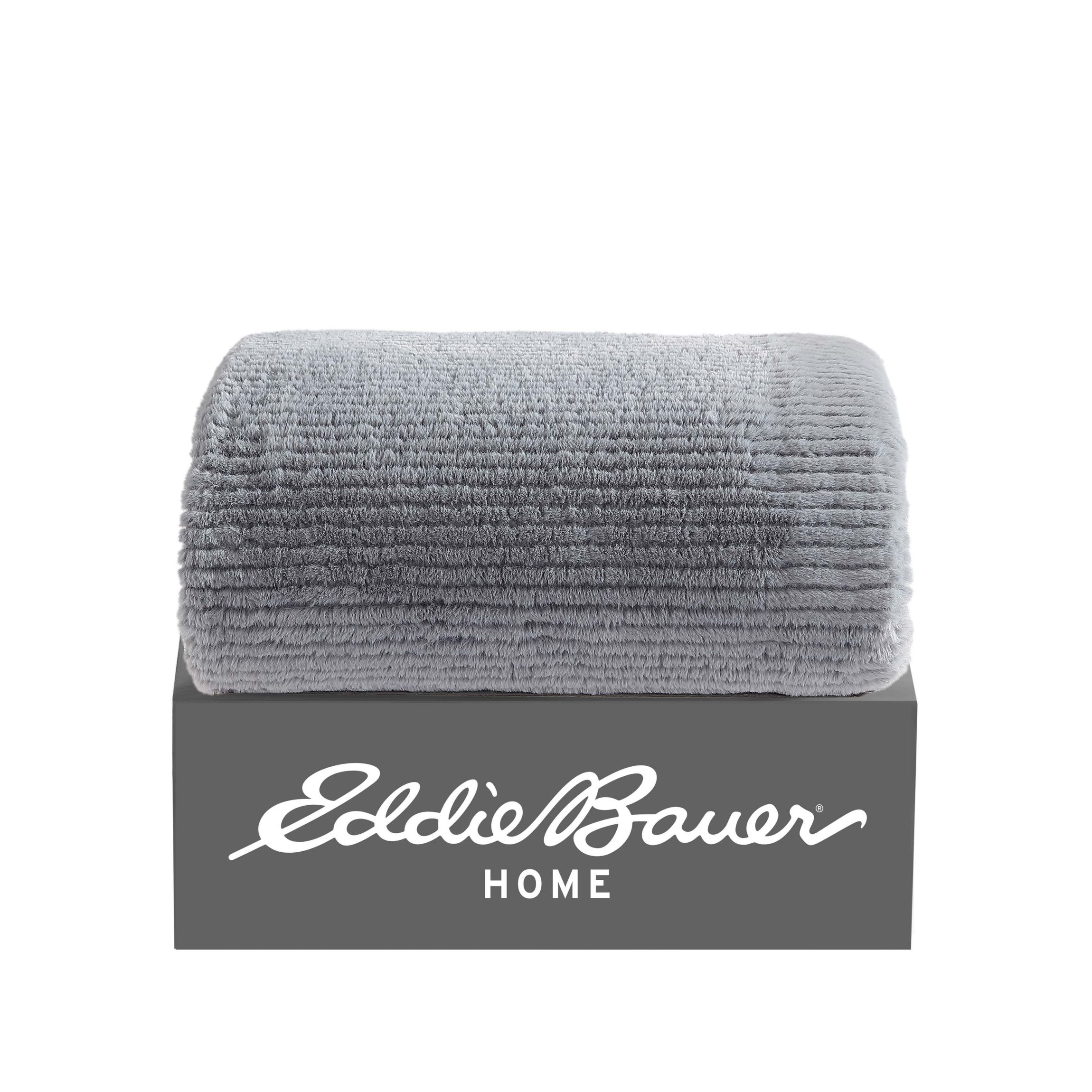 Ribbed Texture Stripe Solid Microfiber Throw Blanket