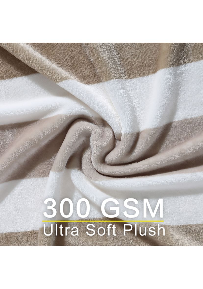 Awning Stripe Ultra Soft Plush Fleece - Blanket
