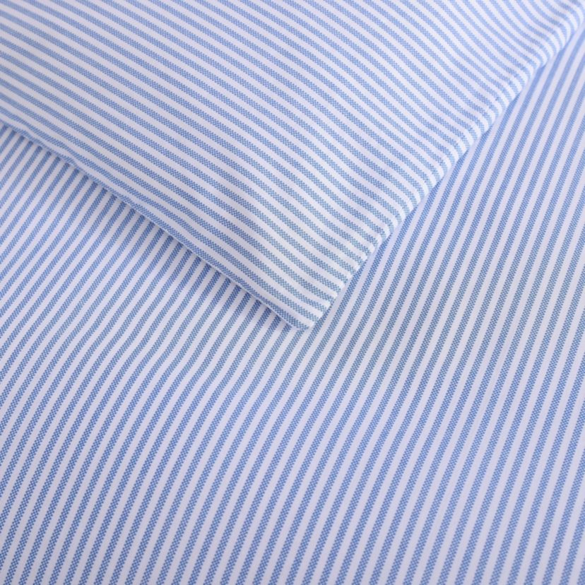 Oxford Stripe 100% Cotton Percale 3 Piece Duvet Cover Set