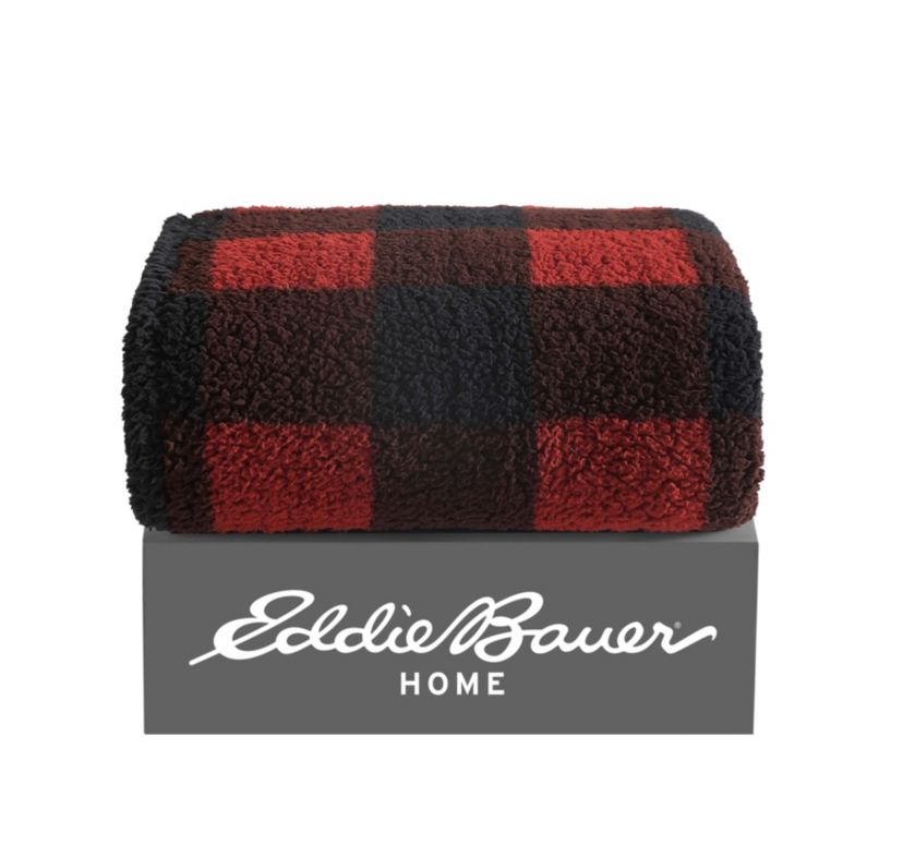 Cabin Plaid Plush Fleece Throw Blanket