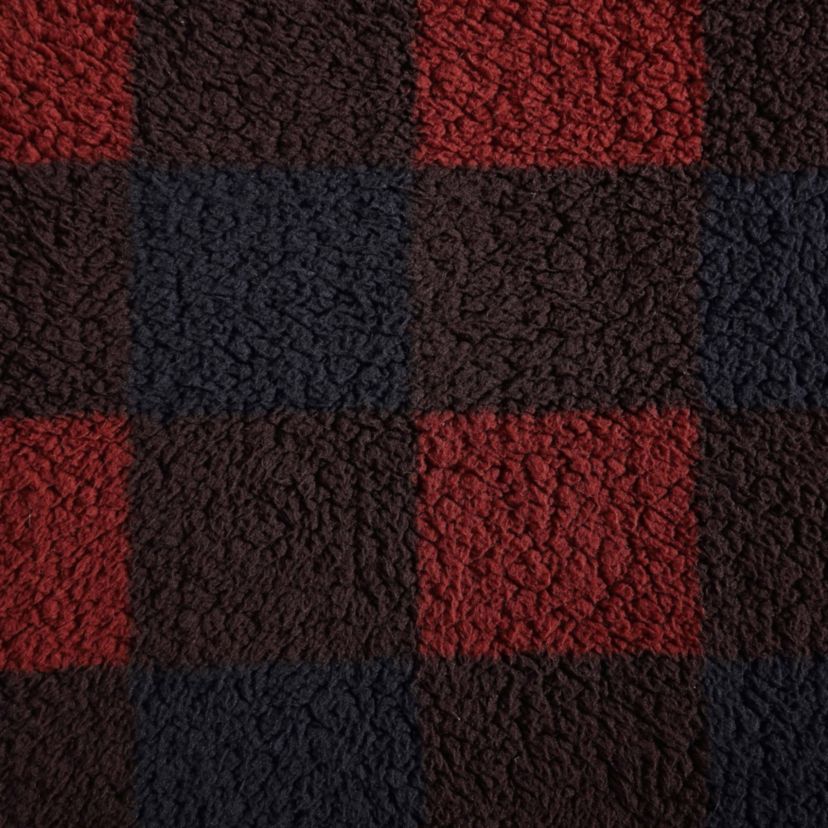 Cabin Plaid Plush Fleece Throw Blanket