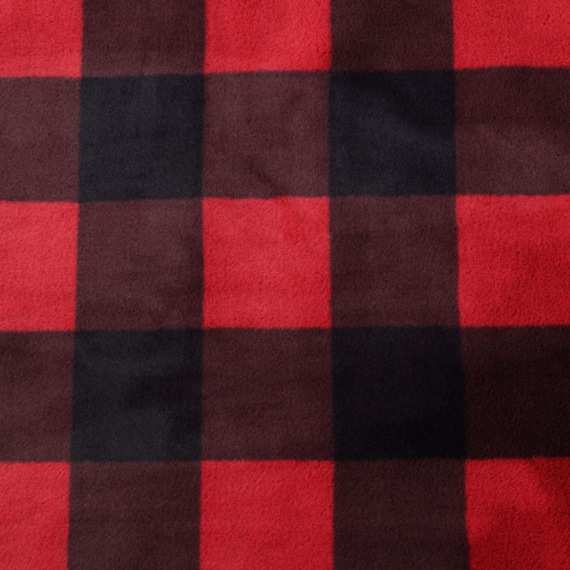 Cabin Plaid Plush Fleece Throw & Pillow Set