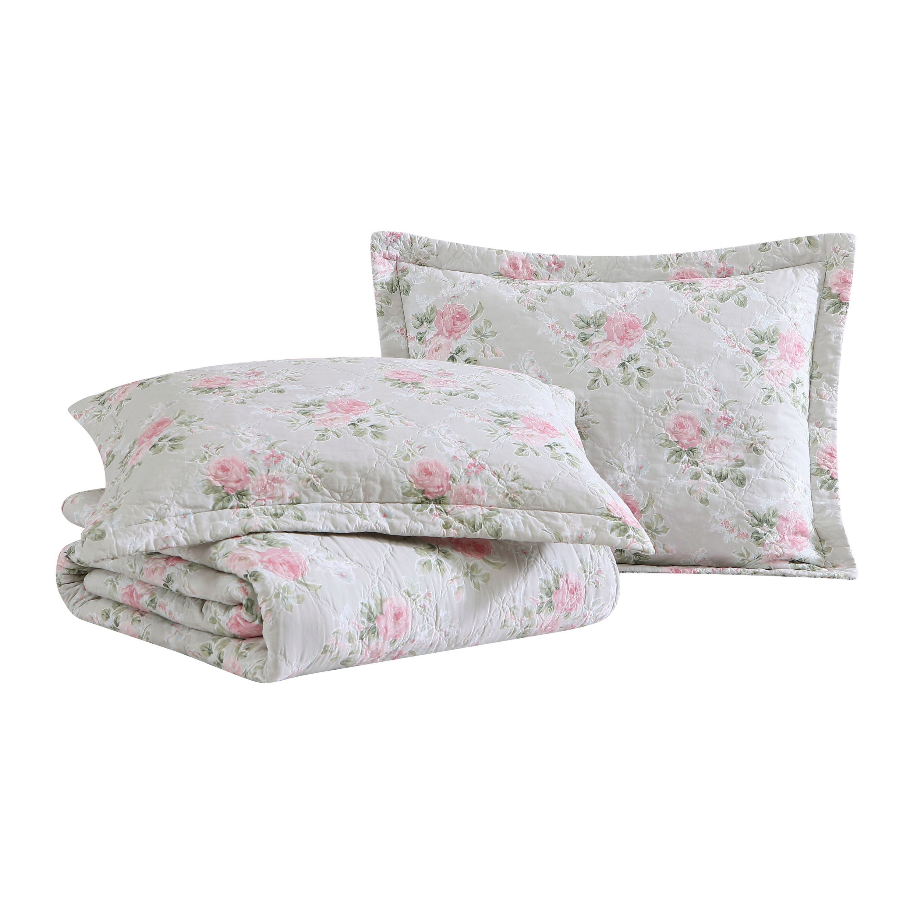 Melany 100% Cotton- 2 Piece- Reversible Quilt Set