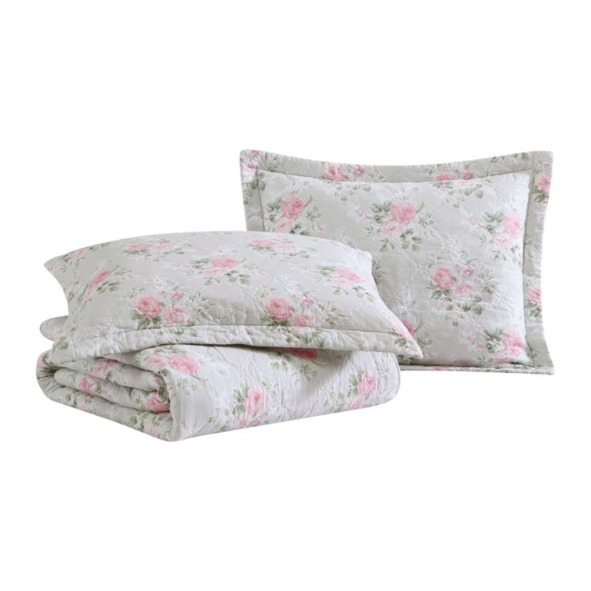 Melany 100% Cotton- 2 Piece- Reversible Quilt Set