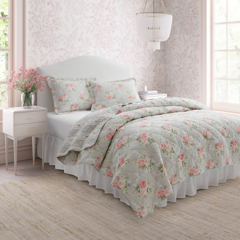 Melany 100% Cotton- 2 Piece- Reversible Quilt Set