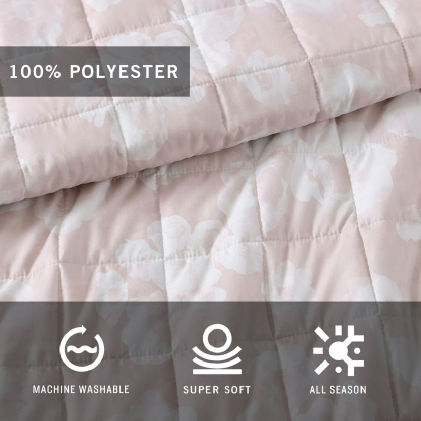 Madison Floral Microfiber Quilt-Sham Set