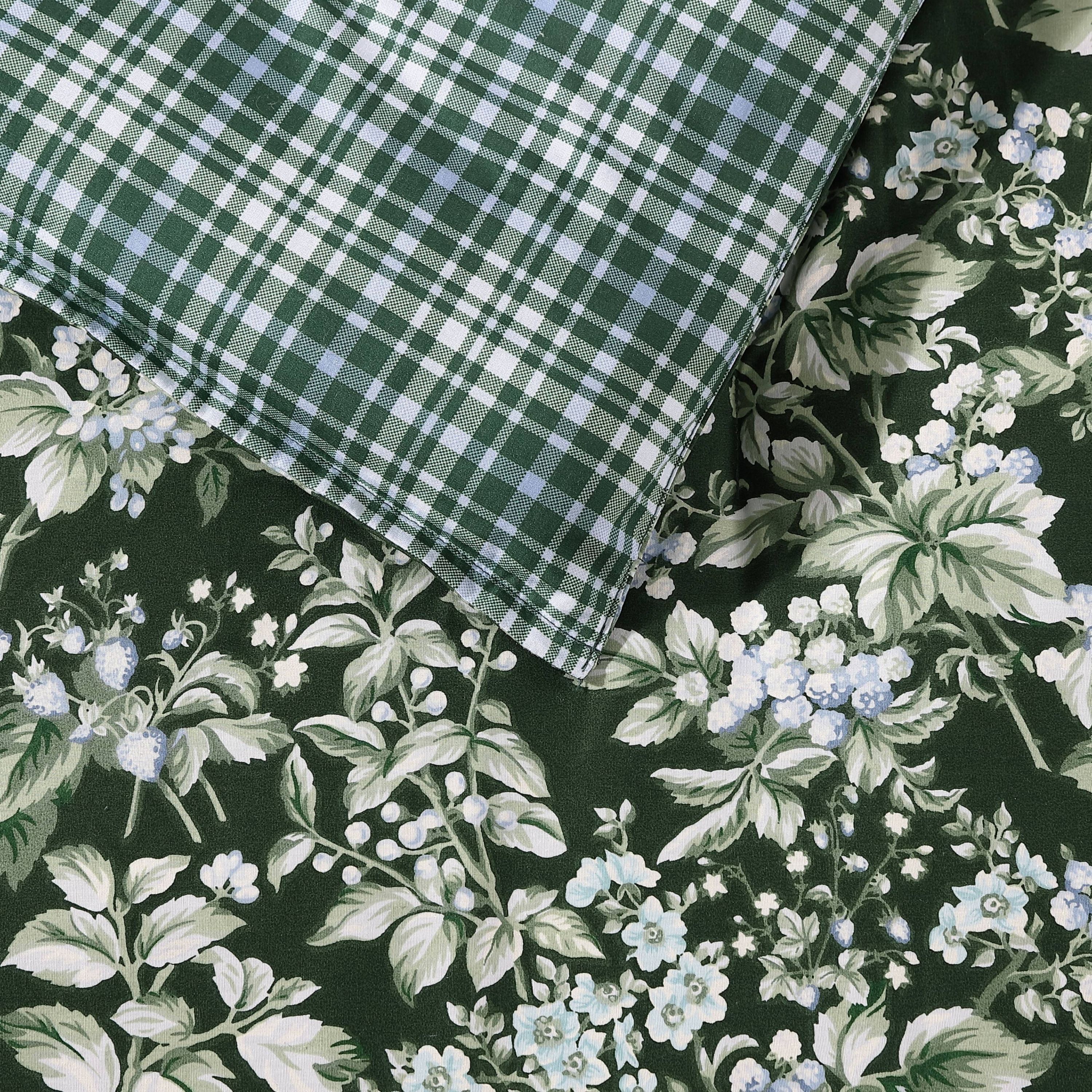 Bramble Floral 100% Cotton- 7 Piece- Duvet Cover Bonus Set