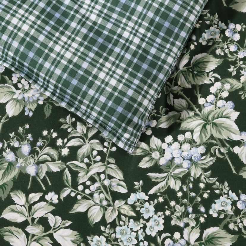 Bramble Floral 100% Cotton- 7 Piece- Duvet Cover Bonus Set