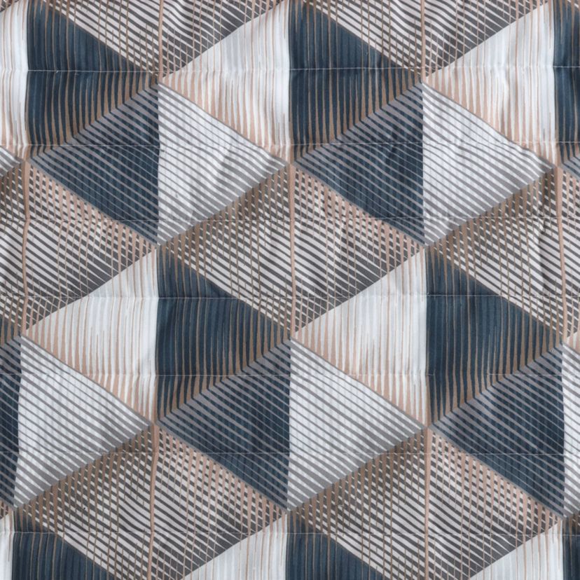 Gridwork Microfiber Quilt-Sham Set