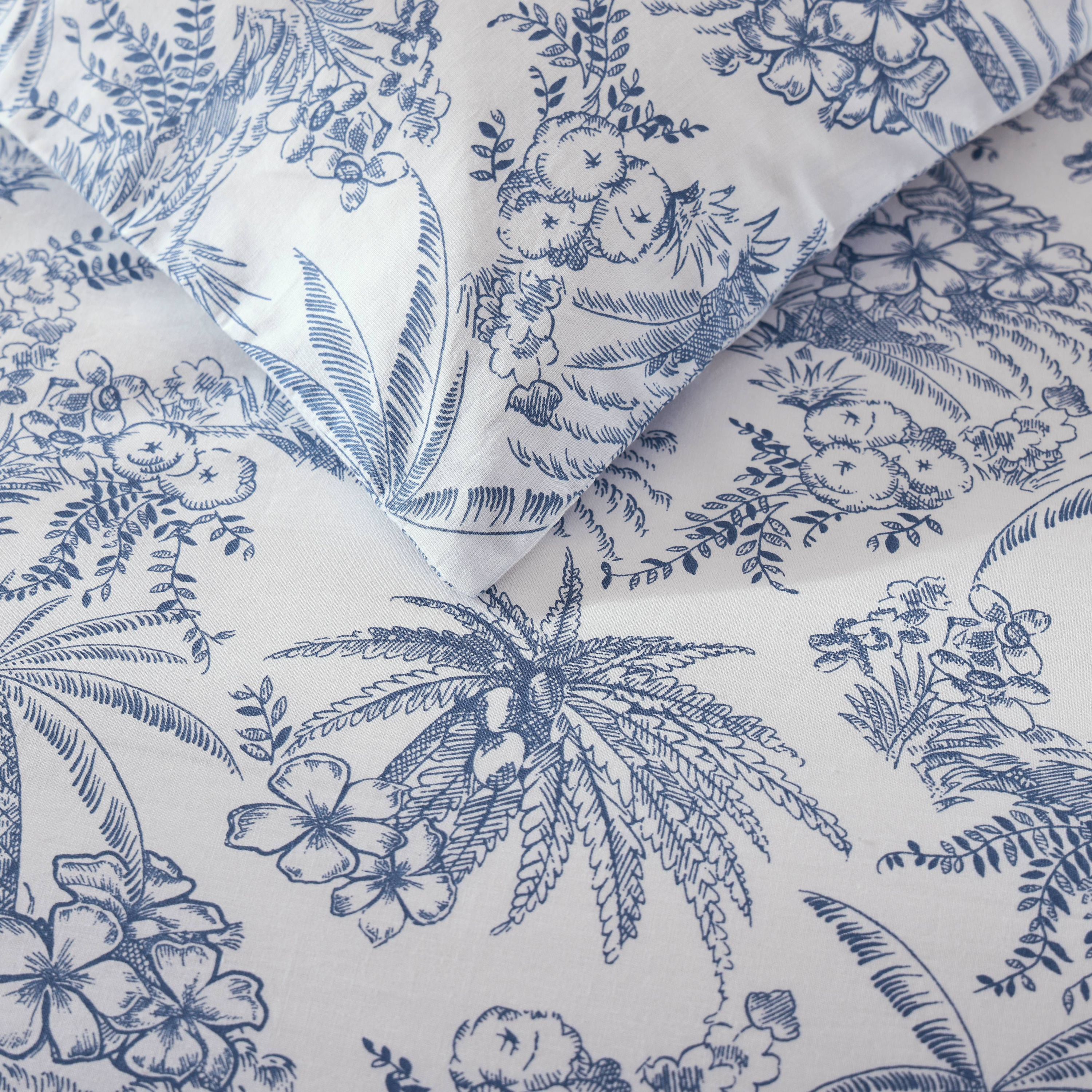 Pen And Ink 100% Cotton Percale- 3 Piece- Duvet Cover Set