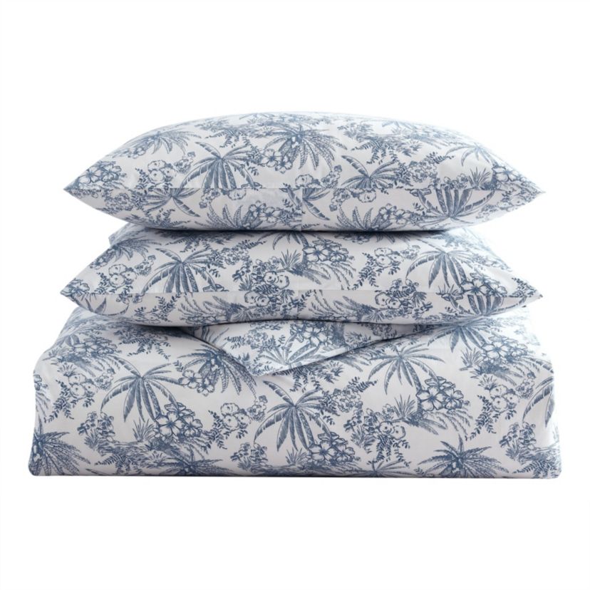 Pen And Ink 100% Cotton Percale- 3 Piece- Duvet Cover Set