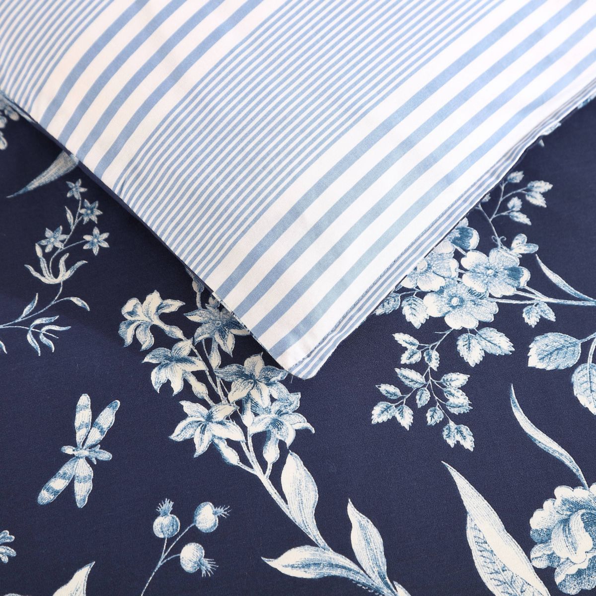 Branch Toile 100% Cotton- 5 Piece- Duvet Cover Bonus Set