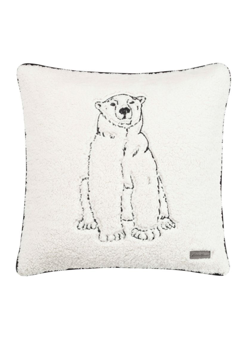 Cozy Polar Bear Throw Pillow