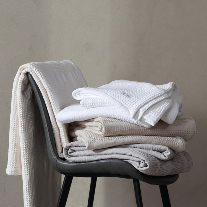Waffle Stripe Grey King Blanket-1 Piece