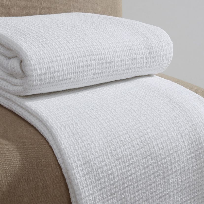 Honeycomb Cotton Natural King Blanket-1 Piece