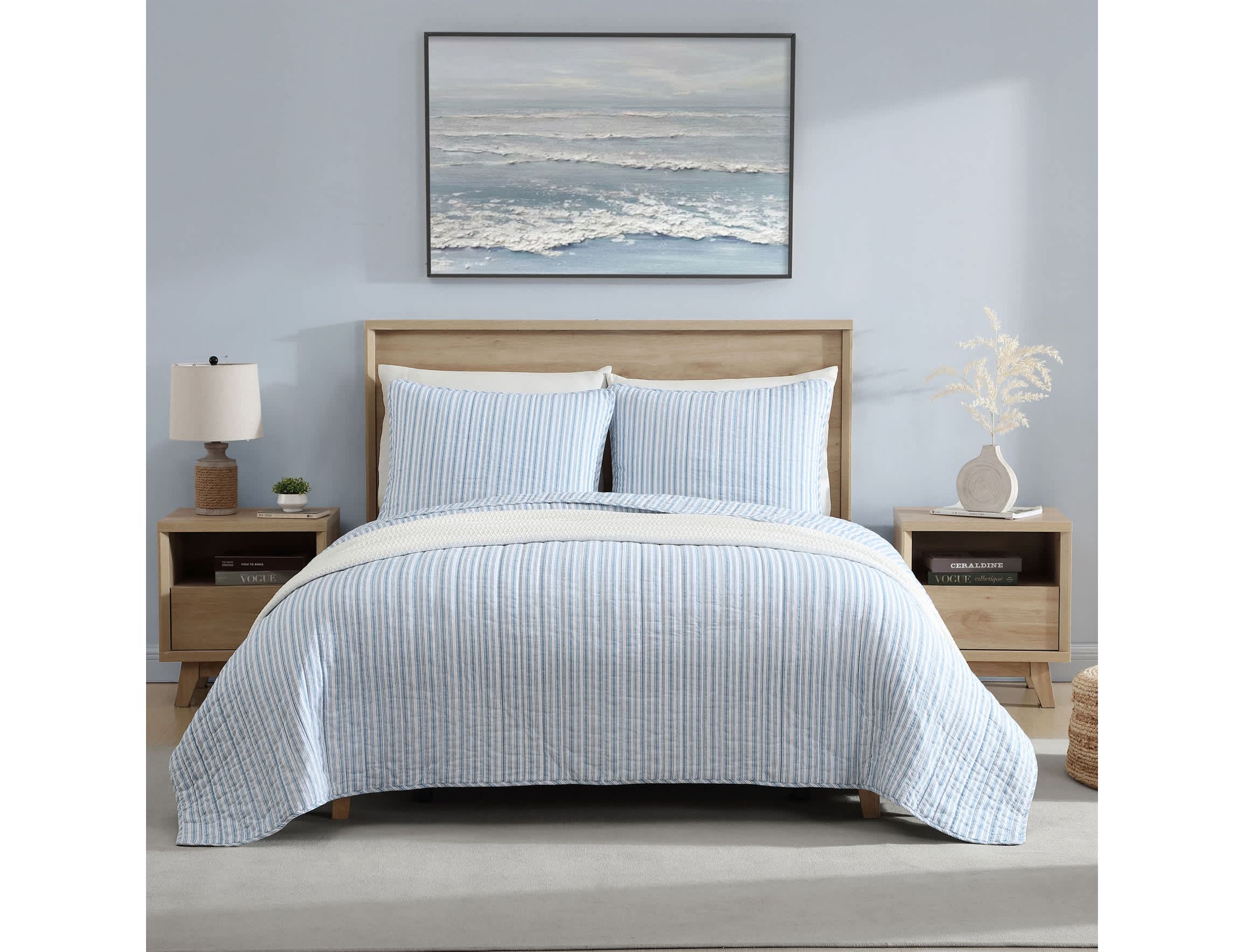 Coleridge Stripe 100% Cotton Quilt-Sham