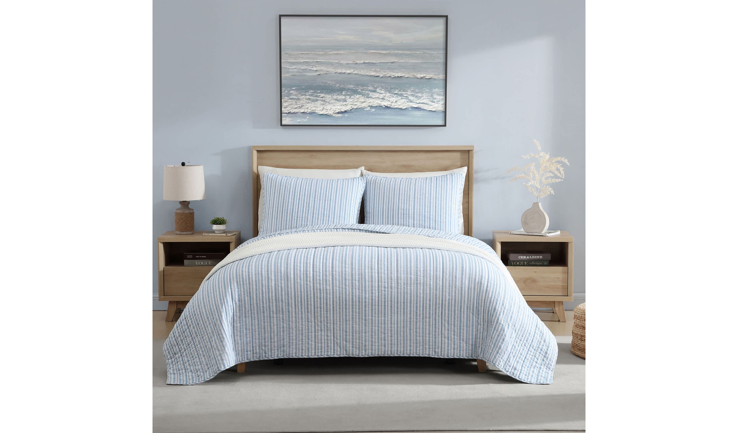 Coleridge Stripe 100% Cotton Quilt-Sham