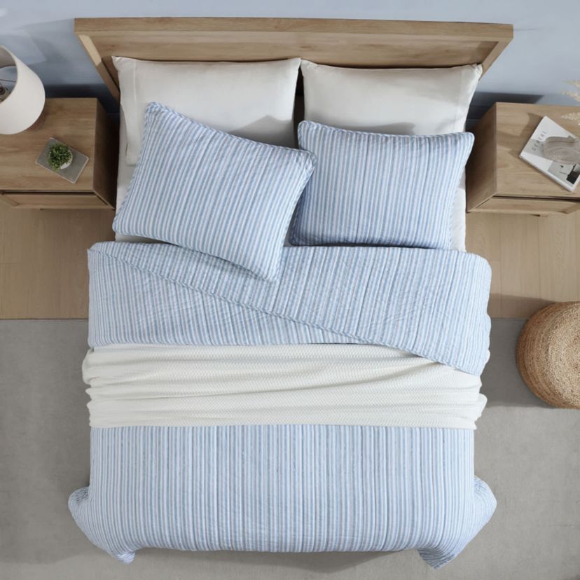 Coleridge Stripe 100% Cotton Quilt-Sham