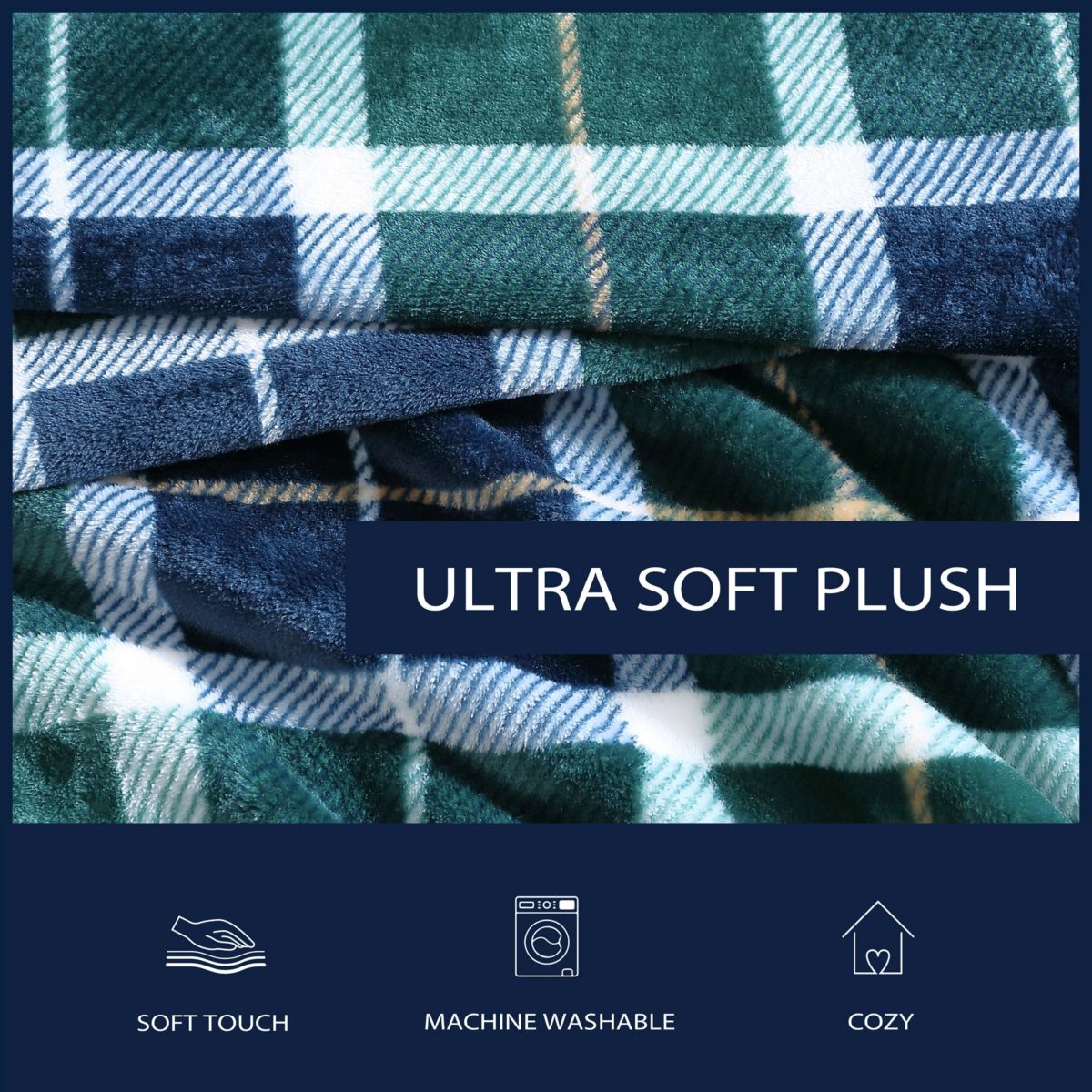 Northsail Plaid Microfiber Blanket