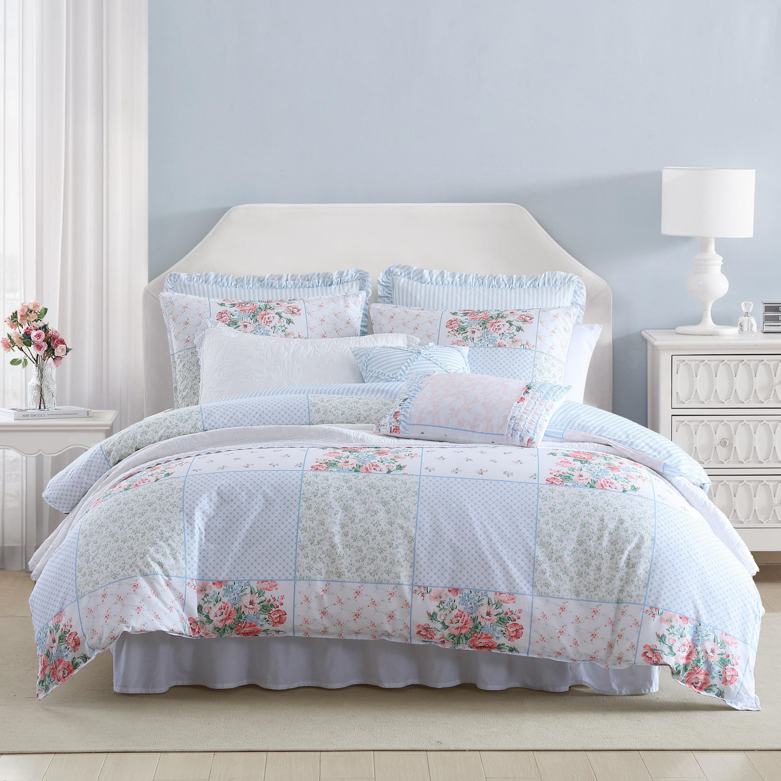 Hope Patchwork 100% Cotton Duvet Cover Bonus Set