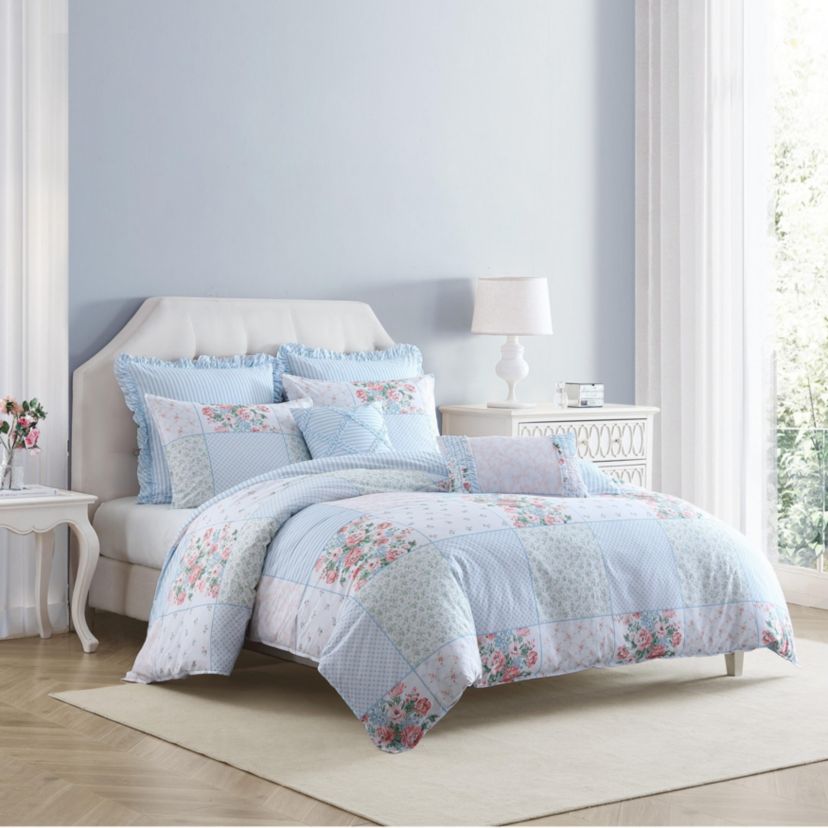 Hope Patchwork 100% Cotton Duvet Cover Bonus Set