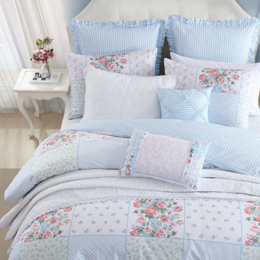 Hope Patchwork 100% Cotton Duvet Cover Bonus Set