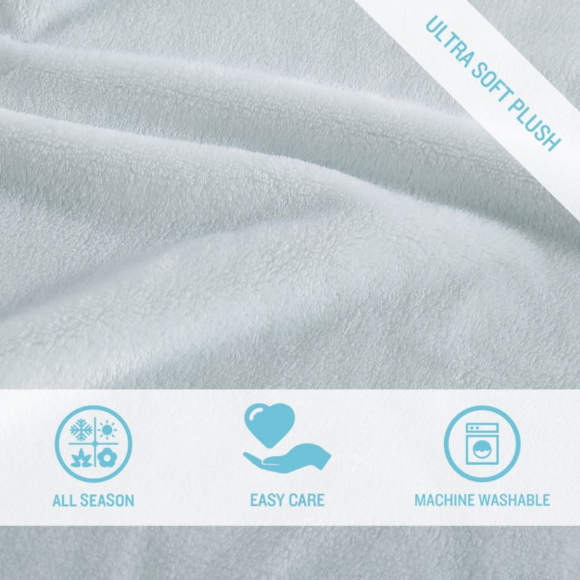 TB Ultra Soft Plush Solid Microfiber Blanket